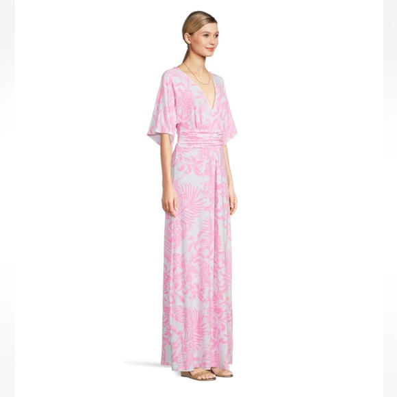NWT: Lilly Pulitzer Parigi Maxi Dress, Rousseau Pink Glisten In The Sun, Large - Picture 5 of 7